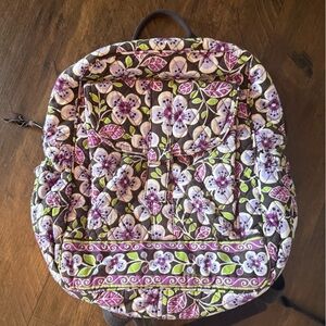 Vera Bradley Purple and Green Floral Backpack